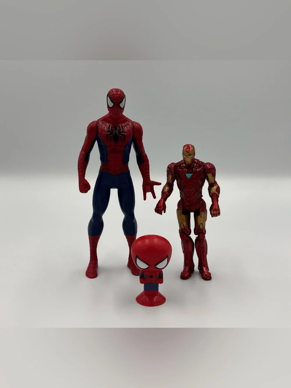 RARE Retired Marvel Mini Figure Toy Set Lot- Spider Man + Iron Man